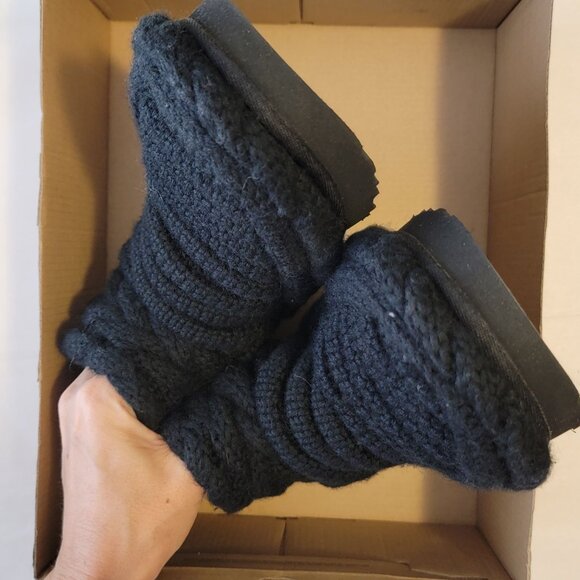 UGG Classic Mini Chunky Knit Boots Womens 7 Boho Whimsygoth Twee Dark Academia - Picture 5 of 12